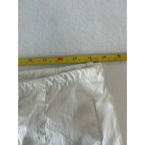White Parachute Pants Womens XS Baggy Cargo Drawstring Hip Hop Dance Y2K - Picture 3 of 7